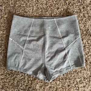Free People Movement Gray High-Waisted Shorts